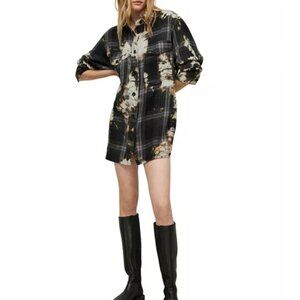 AllSaints Lily Check Shacket Dress